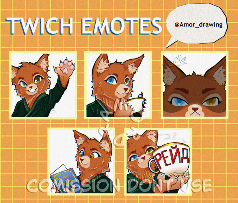 Example of Twitch emojis: $5 each